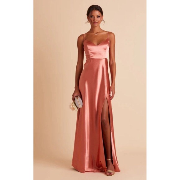 Birdy Grey Dresses & Skirts - Birdy grey Dress Jay  Dress Shiny Satin Terracotta Small Wedding guest Prom
